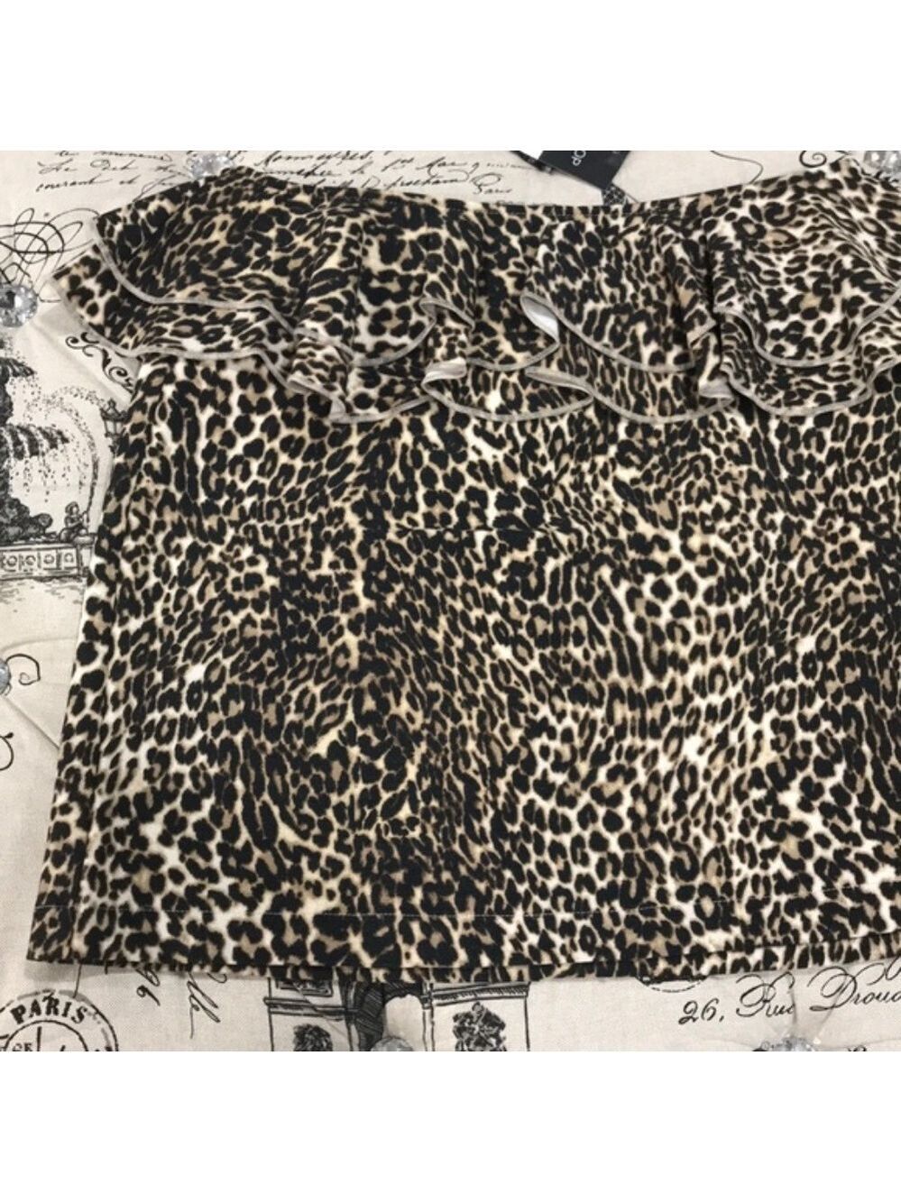 TOPSHOP Leopard Print Ruffle Skirt - Picture 5 of 6